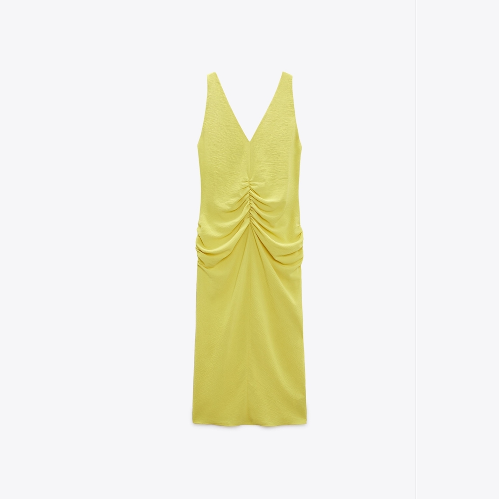 ZARA CENTER RUCHED DRESS - Picture 5 of 7